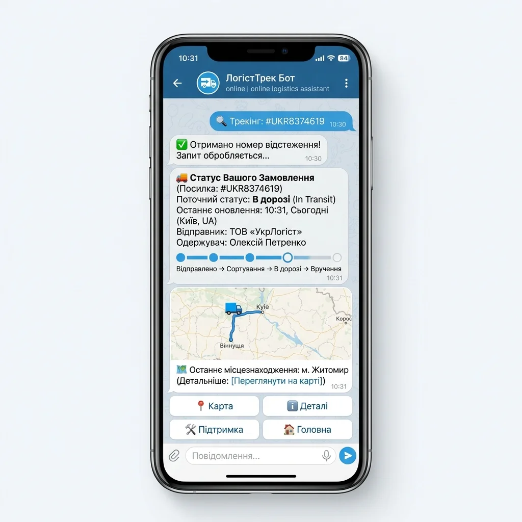 Telegram Bot для онлайн-логістики